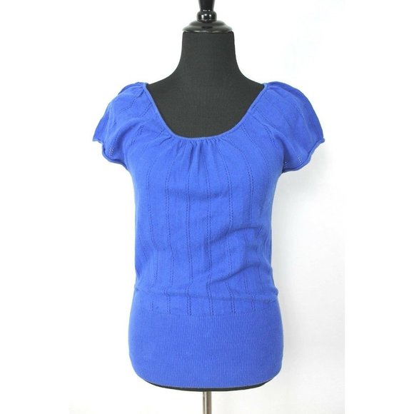 Maurices Top size S Blue Knit Shirt with Waistband Women - Picture 1 of 3